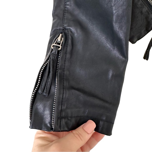 | lulus • up on a tuesday black vegan leather jacket • small | - Picture 8 of 16